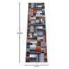 Emma and Oliver Modern Cubist Olefin Accent Runner Rug in Gradient Shades with Natural Jute Backing - 3 of 4