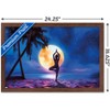 Trends International PD Moreno - Fine Art - Yoga Moonlight Beach Framed Wall Poster Prints - 3 of 4