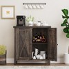 Farmhouse Sideboard Buffet Cabinet,Modern Kitchen Coffee Bar Cabinet with 2 Doors and Adjustable Shelves - 2 of 4
