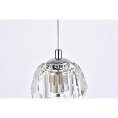 Eren Chrome and Crystal LED Pendant Light