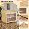 Double Layer Large Bread Box, Bamboo Bread Box for Kitchen Counter, Bread Containerr, Bamboo Bread Storage Container w/ Acrylic Clear Door - 3 of 4