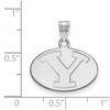 Black Bow Jewelry 14k White Gold Brigham Young Cougars NCAA Small Pendant - 2 of 3