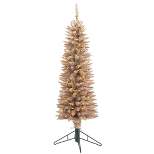 4ft Nearly Natural Pre-Lit LED Champagne Artificial Christmas Tree Clear Lights