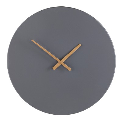 25" x 25" Pisto Decorative Wall Clock Gray - Southern Enterprises