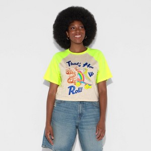 Pride Adult Cropped Boxy 'That's How We Roll' T-Shirt - Oatmeal - 1 of 3