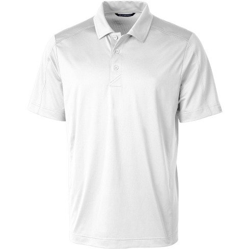 Cutter & Buck Prospect Textured Stretch Mens Short Sleeve Polo - White - L