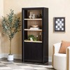 Walker Edison Modern Storage Wood Bookcase with Cabinet - 2 of 4