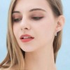 Lightweight Teardrop Gold Hoop Earrings for Women - Chunky Pull Through Huggie High Polished Statement Gift for Women Trendy - 2 of 4