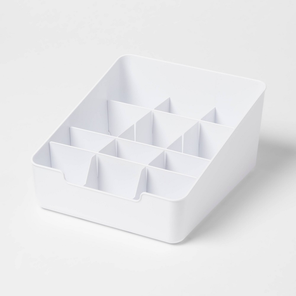 Plastic Bin with Angled Slots White - Brightroomâ„¢