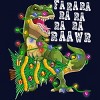 Junior's Design By Humans Dinosaur Christmas By NekoShop T-Shirt - 2 of 3