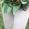 Rosemead Home & Garden, Inc. 9" Wide Square Concrete/Fiberglass Modern Indoor/Outdoor Planter Weathered Gray: UV-Resistant, 20" High - 2 of 4