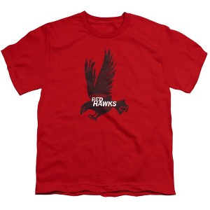 Laguardia Community College Distressed Primary Logo Kids T-Shirt For Youth Red - 1 of 4