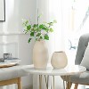 LuxenHome 2-Piece Ivory Ceramic Modern Vase Set Off-White - 2 of 4