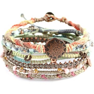 Boho Braided Bead Bracelets, Stackable Waterproof Jewelry, Fair Trade Handmade Gifts for Women & Men - 1 of 4