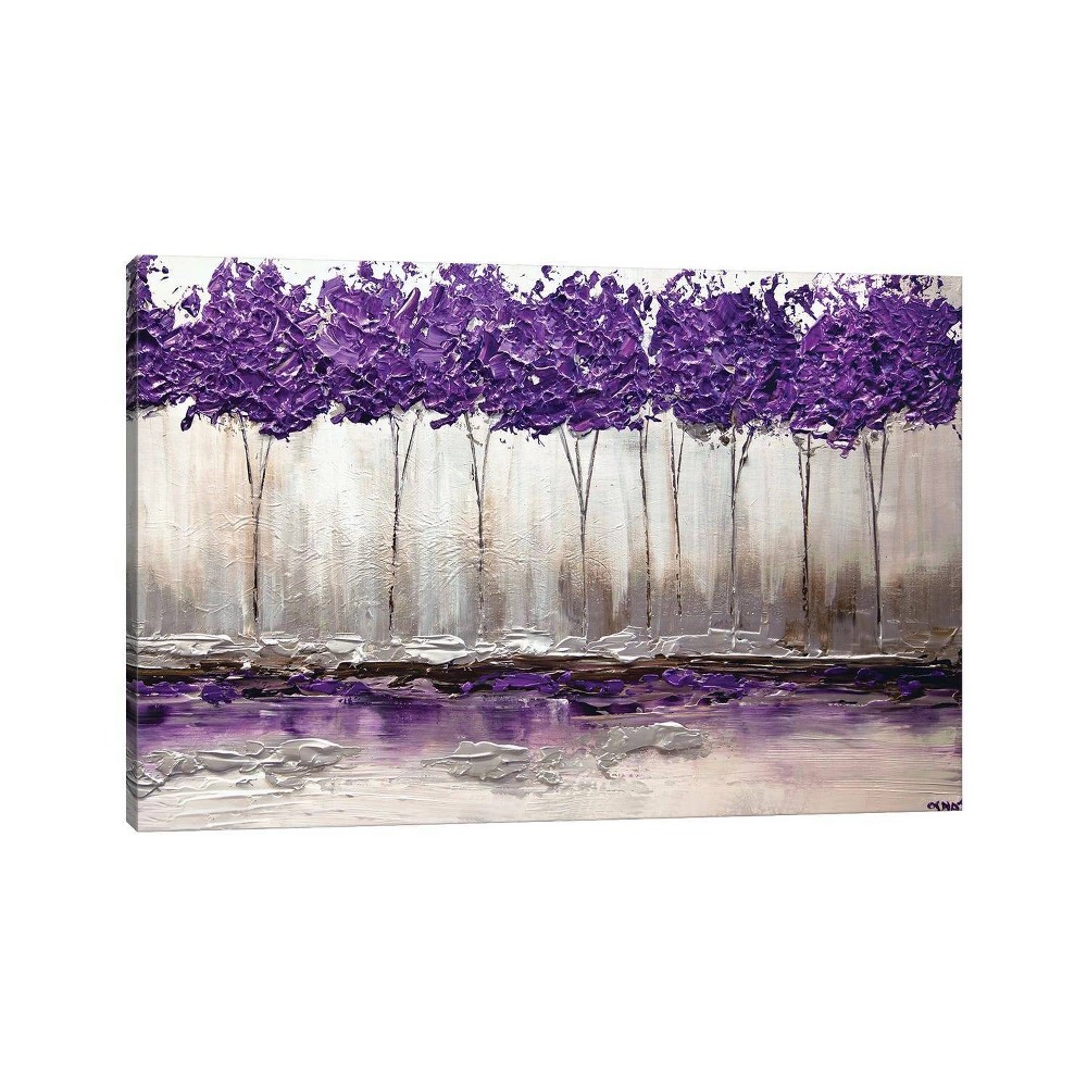 Photos - Wallpaper 18" x 26" x 1.5" Purple Summer by Osnat Tzadok Unframed Wall Canvas - iCan