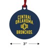 Central Oklahoma Bronchos Logo Aluminum Holiday Christmas Tree Ornament - 3 of 4