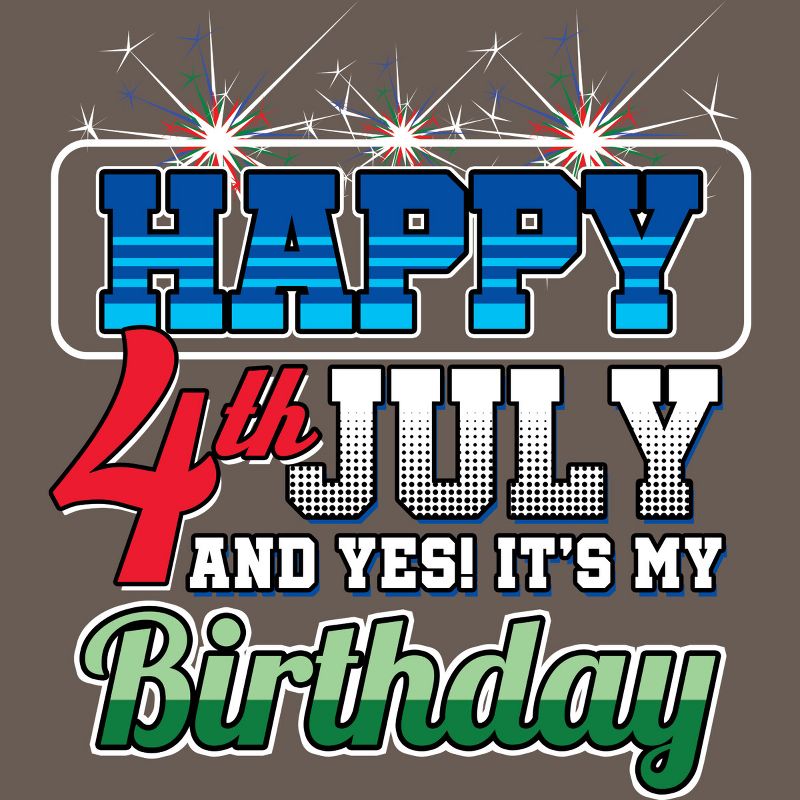 Women's Design By Humans July 4th Yes It's My Birthday By TomGiant Racerback Tank Top, 2 of 3