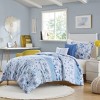 Okak All Size 5-Piece Full-print Floral Striped Bed Comforter Set with Decorative Pillows,Comfortable Lightweight Quilt Bedding Sets,Machine Washable - 2 of 4