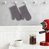 REGALWOVEN Soft Heat Resistant and Waterproof Silicone Oven Mitts, Flexible Gripping for Baking, Kitchen Mitts Set of 2 - 3 of 4