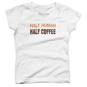Girl's Design By Humans Funny Halloween Costume For Coffee Addicts By TeeShirtMadness T-Shirt - 1 of 3