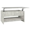 vidaXL Coffee Table Concrete Gray 31.5 in.x19.7 in.x15.7 in. Engineered Wood - image 2 of 4