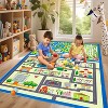 Homhougo City Road Kids Play Mat – Washable Non-Slip Car Traffic Race Track Carpet, Foldable Soft Play Rug for Nursery, Bedroom, Playroom - 3 of 4