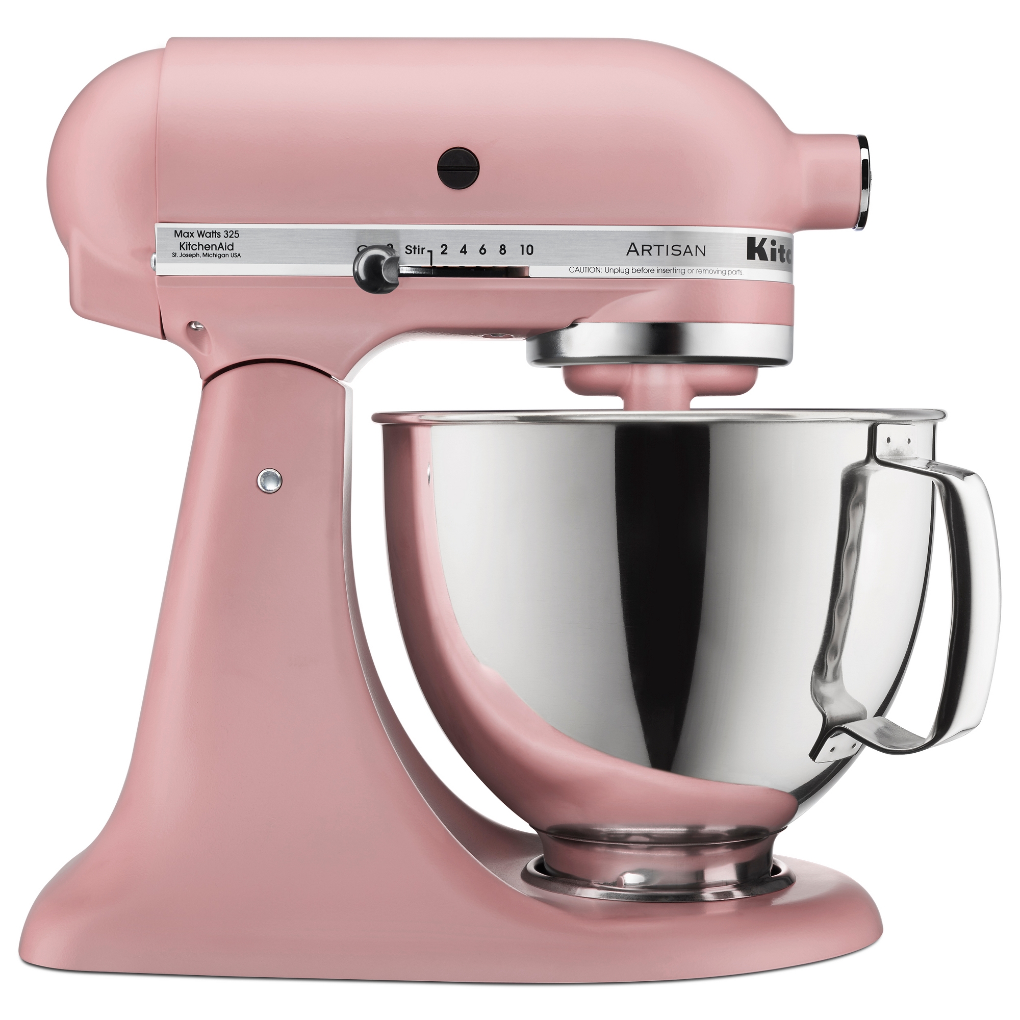 KitchenAid Artisan Series 5qt Tilt-Head Stand Mixer Dried Rose: 10 Speeds, 325 Watts, Metal, Dishwasher-Safe