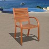 Arizona 5pc Patio Eucalyptus Wood Round Dining Set - International Home Miami: Outdoor Furniture, Seats 4 - 4 of 4