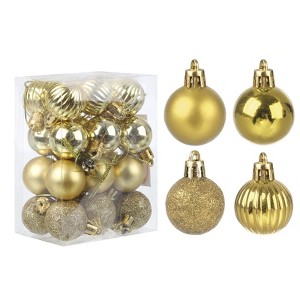 Unique Bargains Acrylic DIY Craft Party Christmas Tree Ornament Hanging Balls 1.18" 24 Pcs - 1 of 4