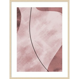 Amanti Art Abstract Shapes Pink by Pictufy Studio II Wood Framed Wall Art Print - 1 of 4