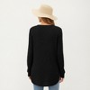Anna-Kaci Women's Long Sleeve Ribbed Knit Top with Rounded Hem and Relaxed Fit - 4 of 4