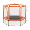 DSVIMOY 55" Toddlers Trampoline with Safety Enclosure Net and Balls, Indoor Outdoor Mini Trampoline for Kids, Blue, 55"*55"*43" - 3 of 4