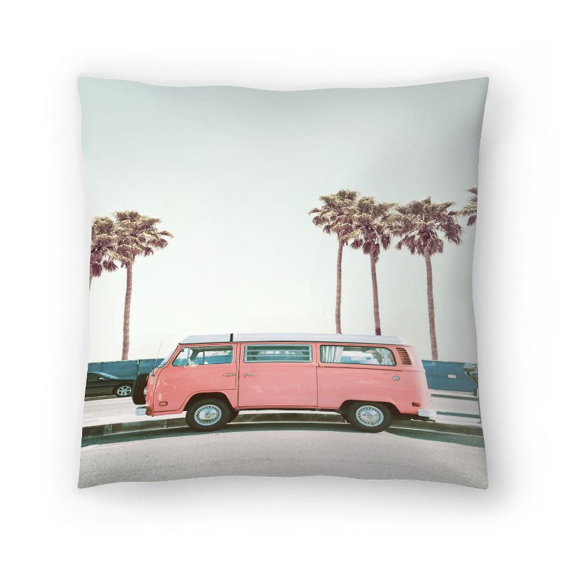 Retro Combi Van By Tanya Shumkina Throw Pillow - Americanflat Vintage Modern, 1 of 6