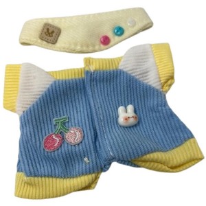 Doll Clothes Superstore Blue and Yellow Jumpsuit with Visor for 17.5 cm Labubu Dolls - 1 of 4