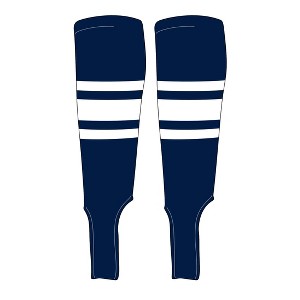 MK Socks Traditional Baseball Stirrups Pattern B-5 Navy, White - 1 of 2