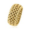 Ross-Simons Italian 14kt Yellow Gold Beaded Mesh Ring - 3 of 4
