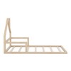 PAGED Twin Size Floor Bed Modern Wooden Bed Frame with House Shaped Headboard for Bedroom, Easy Assembly - 3 of 4
