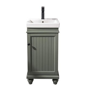 Legion Furniture 18 inches PEWTER GREEN SINK VANITY - 1 of 4