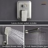 CASAINC 10" Wall Mounted Square Shower System Set with Handheld Sprayer, Brushed Nickel - 3 of 4
