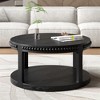 Lyngins 31.5" Flip-Top Coffee Table with Dual-Tier Storage – Enclosed Compartment & Open Shelf, Adjustable Leveling Glides, Modern Center Table - 3 of 4