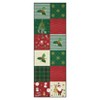 Washable Modern Xmas Patchwork Rug Non Slip Low Pile Rug Soft Christmas Floor Cover Foldable Indoor Carpet for Living Room Bedroom,Red Green/2'x6' - 3 of 4