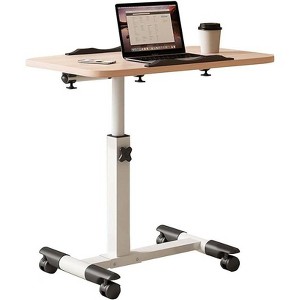 Height-Adjustable Rolling Laptop Desk with Wheels - 60x40cm Mobile Standing Desk, 69-90cm Adjustable Table - 1 of 4