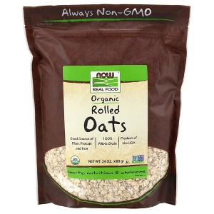Rolled Oats Organic by Now Foods  -  24 oz Bag - 1 of 2