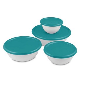 Sterilite 07479406 Covered Bowl Set, White, Pack of 4 - 1 of 1