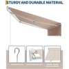 Retractable Awnings for Patio - Outdoor Sunshade Shelter with Heavy Duty Aluminum Frame & UV Protection Fabric - 3 of 4