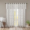 Kumasinova 50"x18" Geometric Print Basket Weave Valance,Small Short Valance with Grommet Top,Textured Window Treatment for Living Room,Bedroom - 3 of 4