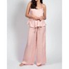 Women's Satin Wide-leg Pants - LATTELOVE S - 2 of 3