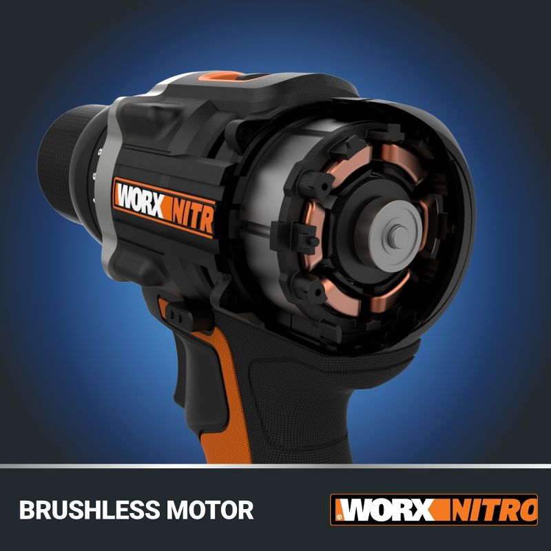 Worx WX102L.9 20V Power Share 1/2" Cordless Drill/Driver with Brushless Motor (Tool Only), 6 of 14