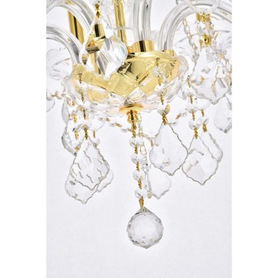 Elegant 24" Chrome Chandelier with Clear Crystal Trim