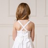 Hope & Henry Girls' Sleeveless Special Occasion Sun Dress with Bow Back Detail and Embroidery, Toddler - 4 of 4